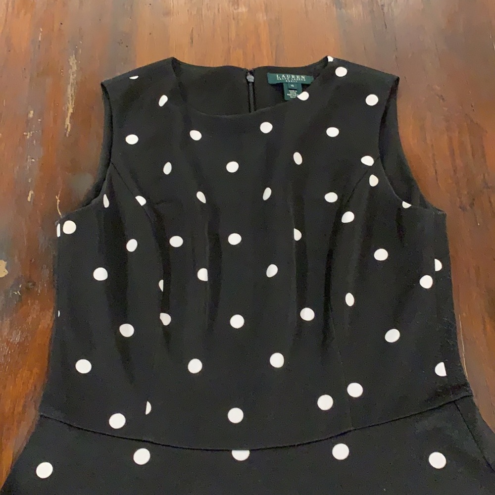 Black and white polka dot dress